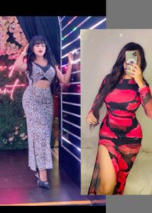 Animal Print Bodyfit Dress Combo