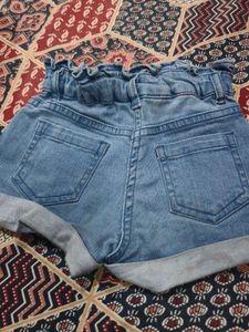 Embroidery Denim Frndz Shorts