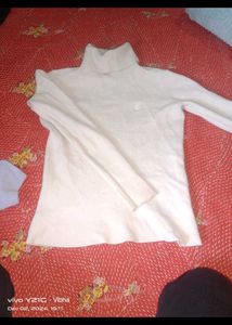 Cream Turtleneck Sweater