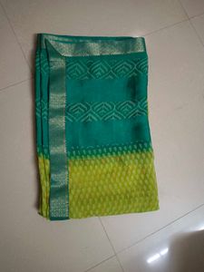 Green & Yellow Saree