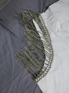 Rhinestone Slit Dress