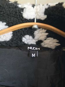 WESTSIDE Floral Print Faux Fur Jacket