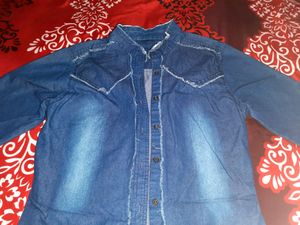 Denim Shirt Top