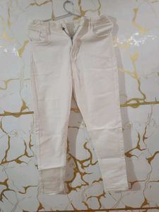White Straight Leg Jeans