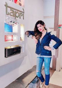 Zara Girls Outwear Blue Hooded Jacket