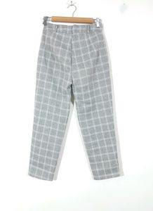 Plaid High Rise Women Trousers