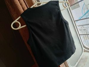Black Ribbed Tank Top