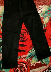 Black High Waist Cargo