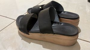 Black Crocs Slides