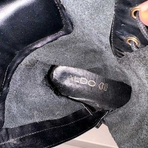 Black Leather Aldo Boots