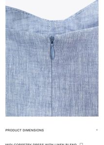 Blue Linen Slit Maxi Dress