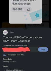 PLUM GOODNESS - Rs 300 Off above Order Rs 899