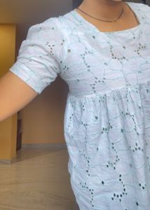 White Embroidered Top