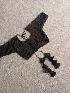 Black Sequence Saree With Blouse