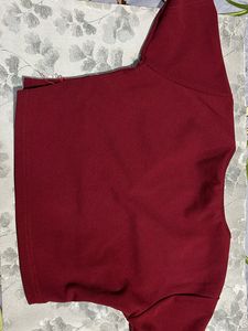 Maroon Crop Top