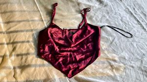12.6.4 SEXY SATIN COWL NECK TOP