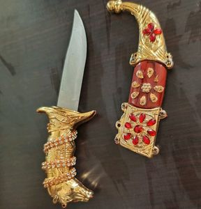 Golden &amp; Red Rajputana Royal Katar 4 Groom+Freebie