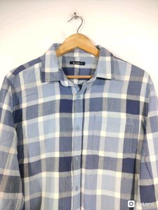 Zudio Blue Checks Slim Fit Shirt (men's)