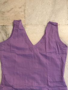 Lavander Sleeveless  Kurti