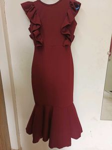 Maroon Strechable dress