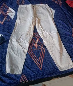 Cream/Beige Colour Jeans Pant