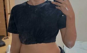 Black Crop Top with Twist