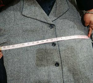 🇳🇿💫🎀Elegant Grey Herringbone Blazer