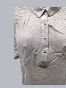 Gray Button-Up Shirt