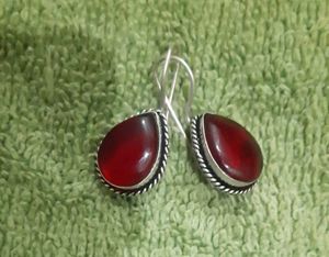 Red Teardrop Earrings