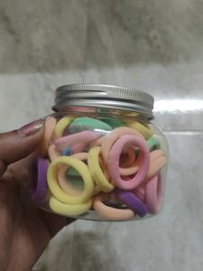 Colorful Hair Tie Jar