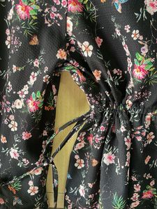 v cute bohemian style black top