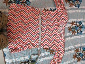 Zig-Zag Patterned Pink Kurti