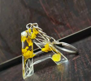 Resin Initial Keychain