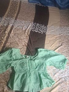 Mint Green Textured Top