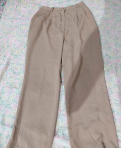 Korean Style Beige Formal Trouser