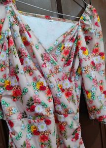 Floral Puff Sleeve Mini Dress