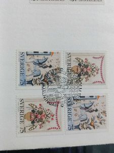 Postal Envelope With 8 Stamps