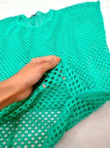 Casual Crochet Net Top