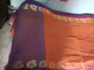 2 Combo Sarees - Embroidery Shiffon+Cotton