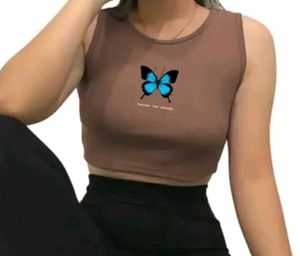 Butterfly Graphic Crop Top