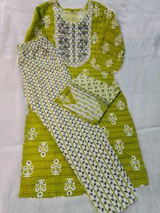 Cotton Kurta Pant Dupatta Set New