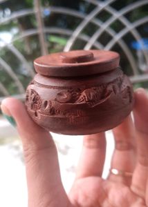 Wooden Sindoor Pot