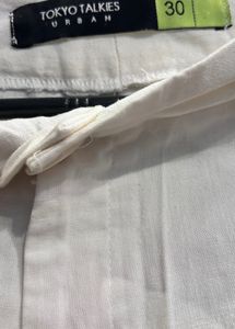 Tokyo Talkies Off White Straight Trouser Brand New