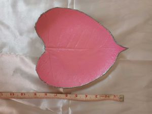 Pink Leaf Trinket Dish