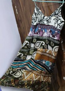 Bohemian Patchwork Sundress 46inch Length