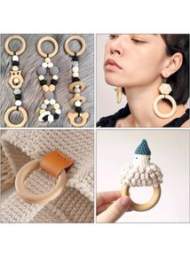 Wooden Round Loop Rings for Art &amp; craft