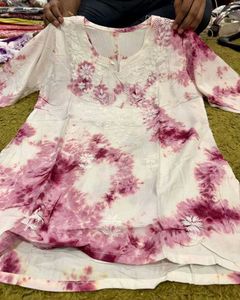 Tie-Dye Embroidered Tunic