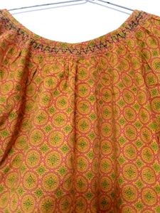 Boho Chic Mustard Tunic Top