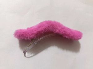 Pink Fuzzy Hair Clip