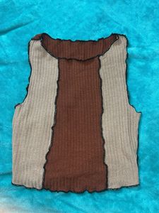 Two-Tone Ribbed Tank Top